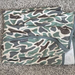 Burlebo retro duck camo swaddle blanket